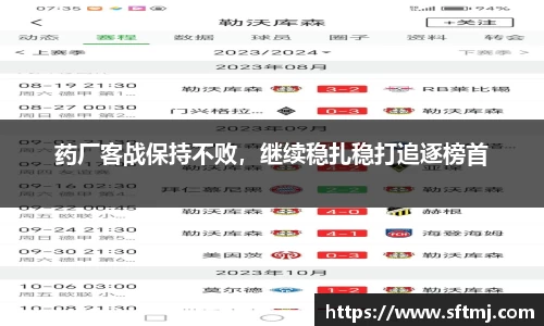 药厂客战保持不败，继续稳扎稳打追逐榜首