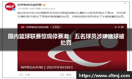 国内篮球联赛惊现停赛潮：五名球员涉嫌赌球被处罚