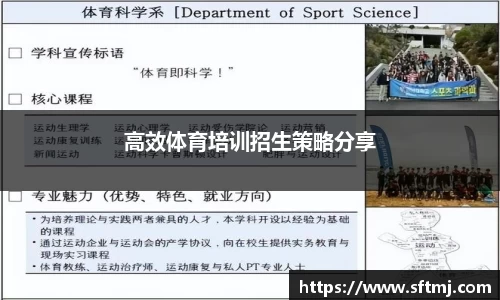 高效体育培训招生策略分享