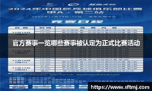 官方赛事一览哪些赛事被认定为正式比赛活动