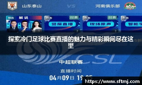 探索冷门足球比赛直播的魅力与精彩瞬间尽在这里
